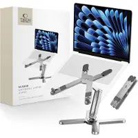 TechProtection ULS200 Laptop-Ständer - Verstellbar und faltbar, Aluminium, für Geräte bis zu 16 Zoll, Silber