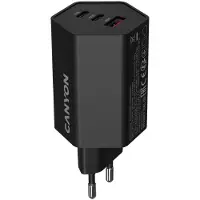 Canyon HEXAGON 65 GaN 65W 2xPD 1xQC EU-Wandladegerät Schwarz