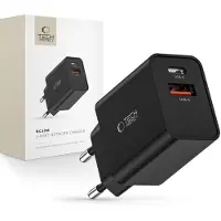 TechProtection Nc30W 2-Port-Netzwerk-Ladegerät Pd30W/Qc3.0 Schwarz