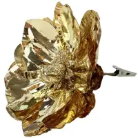 Inspiruj Blumen für den Weihnachtsbaum - Goldmagnolie auf Metallklammer 12 cm