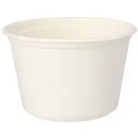 Papstar 50 Suppenbecher, Zuckerrohr "pure" 600 ml Ø 14 cm · 9 cm weiss