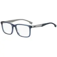 HUGO BOSS BOSS 1827G Herren-Brille inkl. Gläser Vollrand Eckig Acetat-Gestell 55/18/150, blau