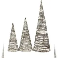 Tarrington House Tarrignton House LED-Rattanpyramide, Rattan/PVC, 3 Größe (S,M,L), 90 LED, warmweiß