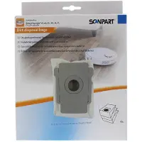 Scanpart 1190081001, Staubbeutel, Staubsaugerroboter, Weiß, Karton mit Aufhänger, 4 Stück(e)