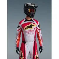Alpinestars Techstar Nomur Motocross Jersey, hellgrau/rot, XL