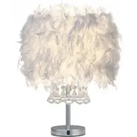 Home Nature Wohnkonzept Feder Tischlampe Hotel LED Nachttischlampe Kristall Schlafzimmer Tischleuchte romantisch warmweiß Licht