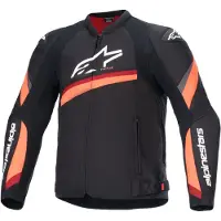 Alpinestars T-GP Plus R V4 Motorrad Textiljacke, schwarz/neon-rot, XL
