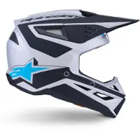 Alpinestars S-M3 Heat Schwarz Matt Silber Motocrosshelm Größe S