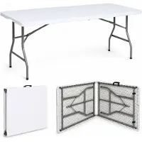 TRUTZHOLM Klapptisch 180x75x74 cm Kunststoff / Stahl Gartentisch Esstisch Campingtisch ...