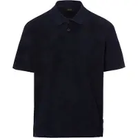 Hugo Boss Poloshirt BOSS Orange dunkelblau mit Struktur