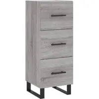 Helloshop26 - Buffet Sideboard Kommode Kleiderschrank Aufbewahrungsmöbel Organizer Küche Wohnzimmer Sonoma-Eiche 34,5 x 34 x 90 cm 02_0036330
