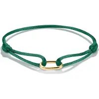 Thomas Sabo C1210-413-34-L24V Textilarmband Connect Vergoldet Grün