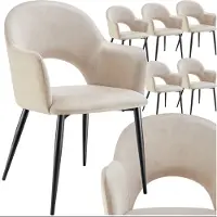 TecTake Armlehnstuhl Sachel in Samtoptik, gepolstert 57 x 61,5 x 87,5 cm