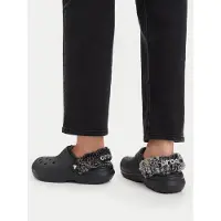 Crocs - Classic Fleece Lined Clog - Hausschuhe Gr M4 / W6 schwarz/grau