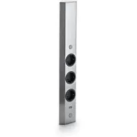Thebo Energie-Ecksäule ST 3081/3 USB in EDELSTAHL mit 3 Steckplätzen und USB Ladestation / Mehrfachsteckdose / Ecksteckdose
