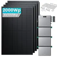 SolarMars Zendure SolarFlow 2400 Pro Stromspeicher 2,4kWh Komplett system - 2000Wp ‚Äì 4 Module üî• / 3x AB3000L / Ziegeldach
