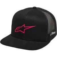 Alpinestars 3D Ageless Trucker Hat Black Red, Größe: One Size