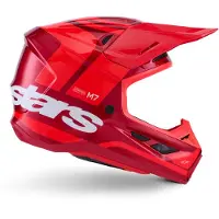 Alpinestars S-M7 Helm Core ECE 22.06 Red Glossy, Größe: XL