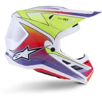 Alpinestars S-M7 Fuse Weiß Mehrfarbig Motocrosshelm Größe S