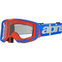 Alpinestars Vision 8 Wordmark Schutzbrille Blue Orange Clear, Größe: One Size