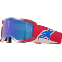 Alpinestars Vision 5 Corp Schutzbrille Red White Blue Mirror Blue, Größe: One Size