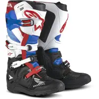 Alpinestars Honda Tech 7 Enduro Drystar Stiefel Schwarz Weiß Blau Leuchtend Rot Größe US 12