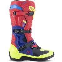 Alpinestars Tech 3 Stiefel Bright Red Dark Blue Yellow Fl