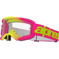 Alpinestars Vision 5 Wordmark Schutzbrille Pink Fluo Yellow Clear, Größe: One Size