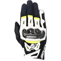 Alpinestars SMX-2 Air Carbon V2 Handschuhe Black White Yellow Fluo, Größe: XXL