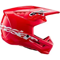 Alpinestars S-M5 Corp Helm ECE 22.06 Leuchtend Rot Glänzend Größe L