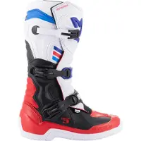 Alpinestars Tech 3 Weiß Bright Rot Dark Blau Stiefel Größe US 9