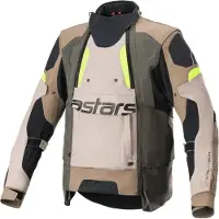 Alpinestars Halo Drystar Dark Khaki Sand Gelb Fluo Jacke Größe S