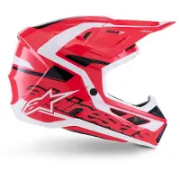 Alpinestars S-M7 Helm Deed ECE 22.06 Red Black White Glossy, Größe: XL