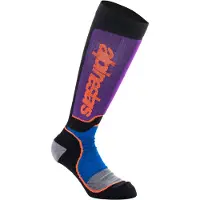 Alpinestars MX Plus Socken Schwarz Königsblau Lila Größe S