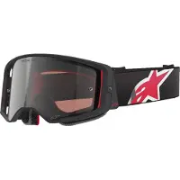 Alpinestars Supertech Corp Schutzbrille Absolute Vision Black Red Mirror Silver, Größe: One Size