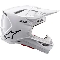 Alpinestars Supertech S-M10 Solid Helm ECE 22.06 Weiß Glänzend Größe S