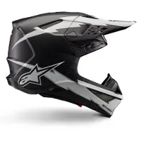 Alpinestars Supertech S-M10 Ampress Helm ECE 22.06 Schwarz Weiß Matt Größe XL