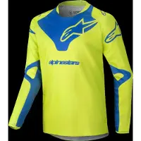 Alpinestars 2025 Jugend-Racer Veil Trikot Yellow Fluo Blue, Größe: XL
