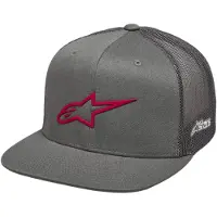 Alpinestars 3D Ageless Trucker Hut Grey Red, Größe: One Size