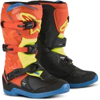 Alpinestars AlpinestarsTech3SYouthStiefelOrangeFluoEmailleBlauGelbFluo Größe US 8