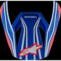 Alpinestars S-M3 Jugend-Visier Wurx Blue Red White Black Gl, Größe: One Size