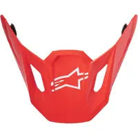 Alpinestars S-M7 Core Visier Red Glossy, Größe: One Size