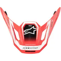Alpinestars S-M7 Deed Visier Red Black White Glossy, Größe: One Size