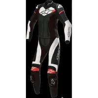 Alpinestars Stella Gp Plus 2-Teiler Motorrad Lederkombi Schwarz Weiß Leuchtrot Größe 42