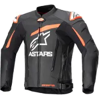 Alpinestars GP Plus V4 Lederjacke Schwarz Rot Fluo Weiß Größe 52