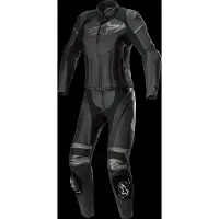 Alpinestars Stella Gp Plus 2-Teiler Motorrad Lederkombi Schwarz Metallic Grau Größe 46