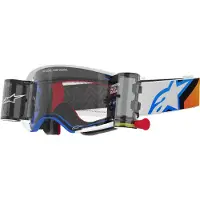 Alpinestars Supertech Corp Schutzbrille Roll-Off Blue Orange Clear Roll Off, Größe: One Size