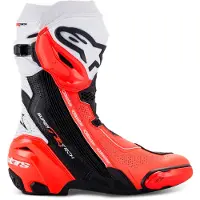 Alpinestars Supertech R Vented Schwarz Weiß Rot Fluo Stiefel Größe 42