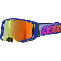 Alpinestars Supertech Vision Vista Schutzbrille Blue Yellow Purple Mirror Red, Größe: One Size