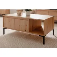 Furn.Design Couchtisch "Bastia" in Artisan Eiche Wohnzimmer Tisch mit Stauraum 100 x 60 cm